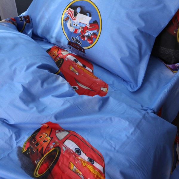 Фото - Комплект постельного белья MirSon Бязь Kids Time 17-0798 McQueen Cars 220х240 (2200011443119)